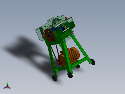 碎草机sw17可编辑正等轴测缩略图