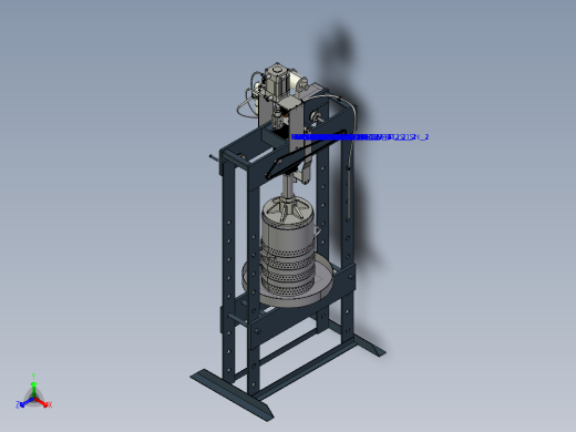半自动分离压榨机3D模型