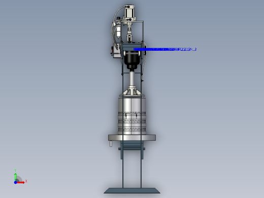 半自动分离压榨机3D模型前视缩略图