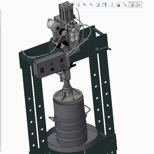 半自动分离压榨机3D模型缩略图