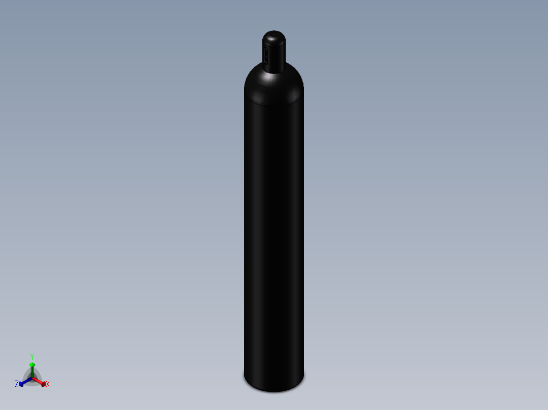 氮气瓶-1609正等轴测图