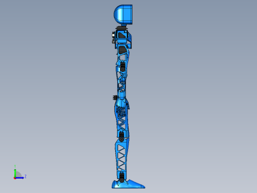 Aster适合3D打印的人形机器人模型3D图纸 IGES STL格式左视缩略图