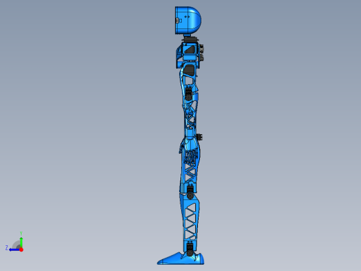 Aster适合3D打印的人形机器人模型3D图纸 IGES STL格式右视缩略图
