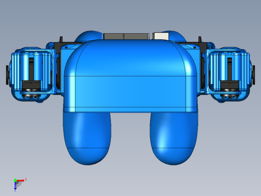 Aster适合3D打印的人形机器人模型3D图纸 IGES STL格式俯视缩略图