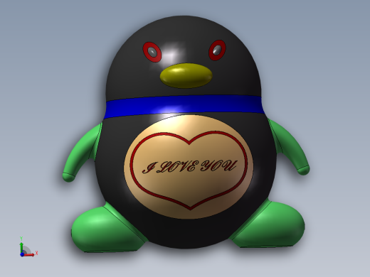 爱情QQ企鹅 公仔玩具