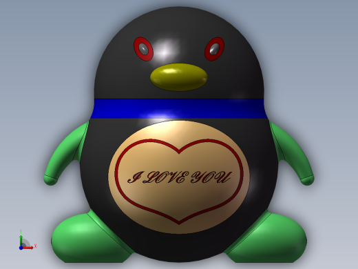 爱情QQ企鹅 公仔玩具前视缩略图