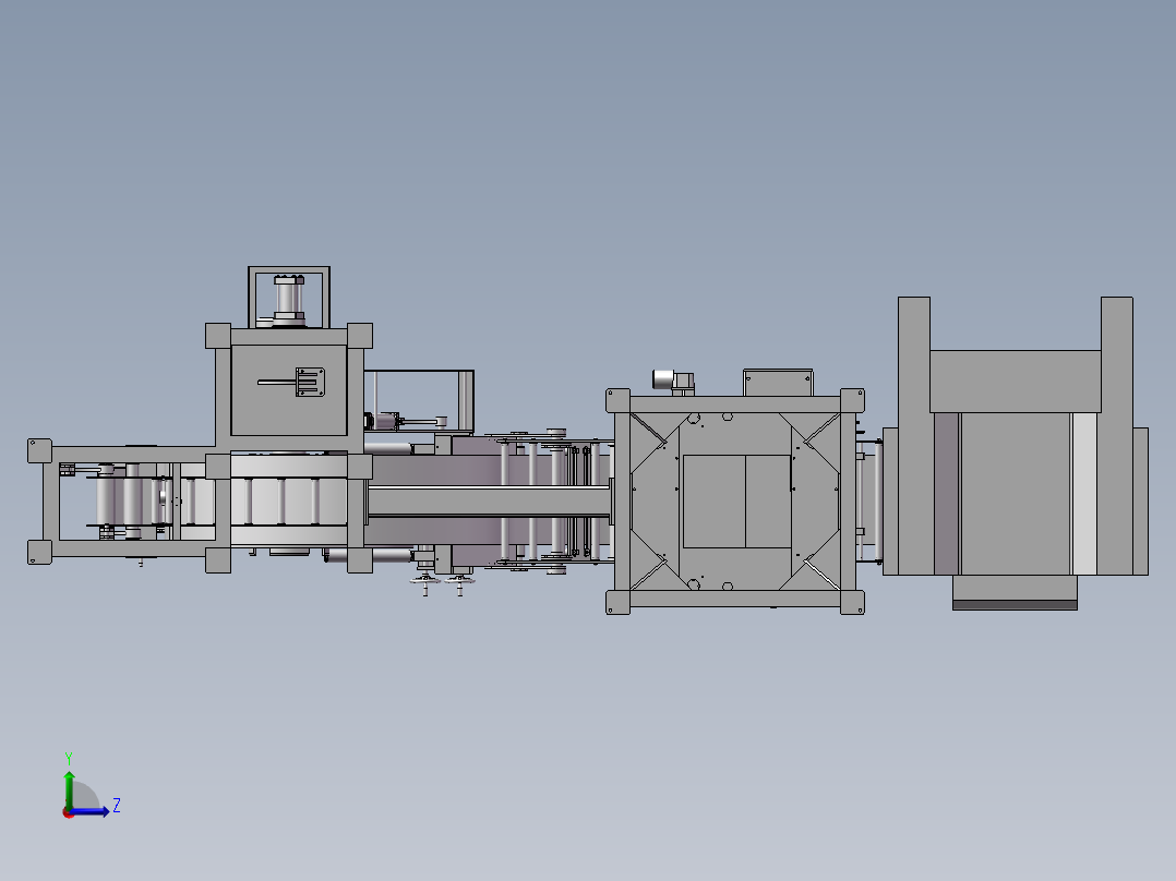冲床卷料上料机3d图纸 卷料上料机3d 冲床钢带自动送料机构3d模型左视图