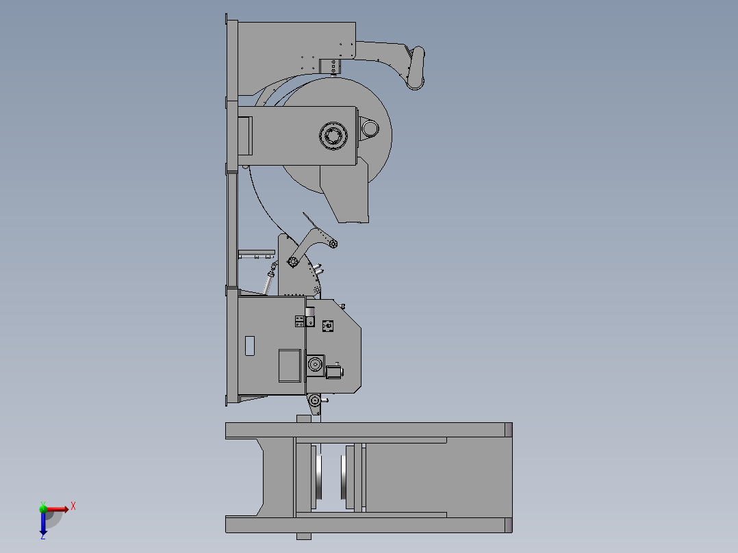 冲床卷料上料机3d图纸 卷料上料机3d 冲床钢带自动送料机构3d模型俯视图