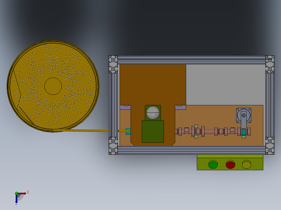 149全自动铆压机模型(1)俯视图