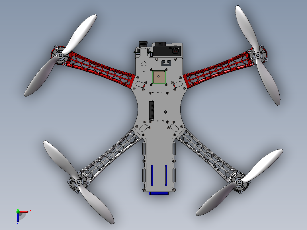 B36-四轴航拍无人机TBS Discovery图纸俯视图