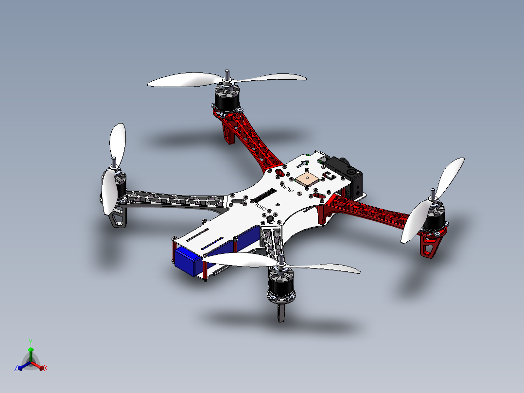 B36-四轴航拍无人机TBS Discovery图纸正等轴测图