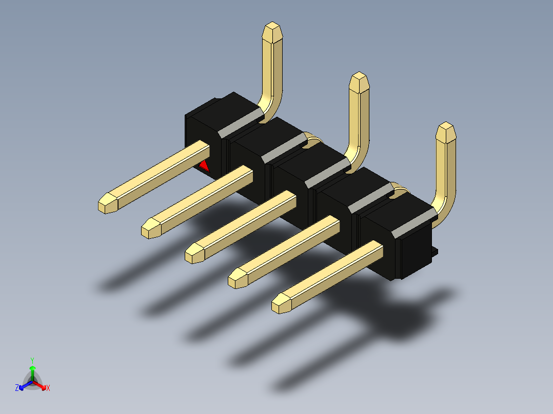 彩色公排针 100mil 2.54mm 系列-DS1022_black_05p_100mil_Type_SMT_R1_rev1.0