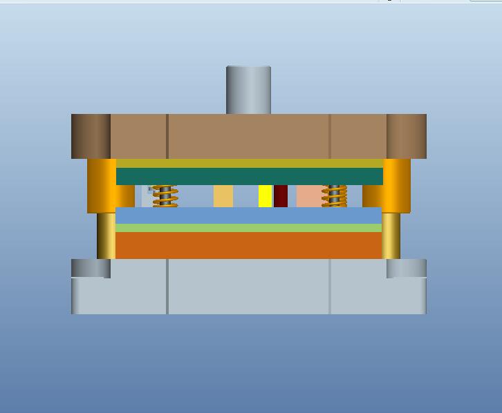 前门锁环螺母板盒级进模