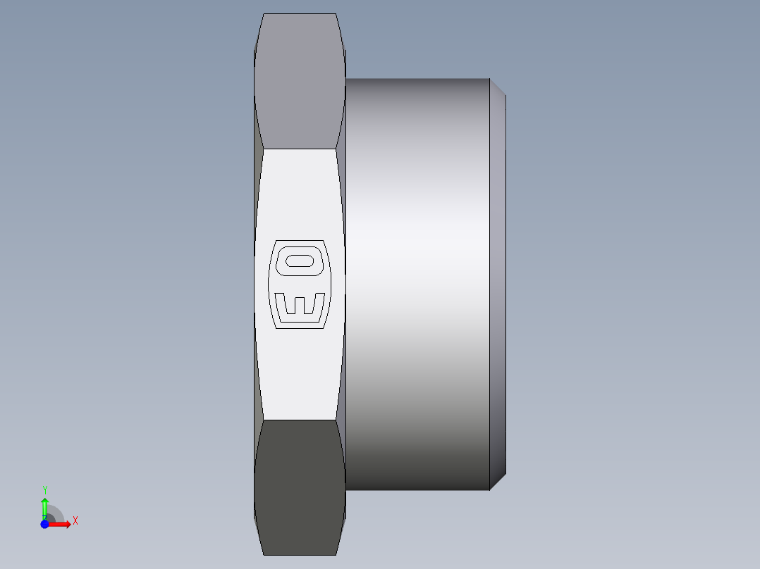 卡套式工业通用硬管接头EO_Blanking_plug_for_tube_ends_ROV28LCFX前视图