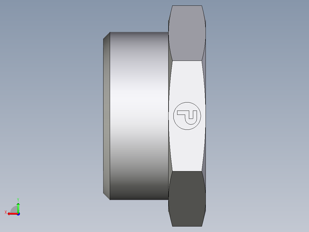 卡套式工业通用硬管接头EO_Blanking_plug_for_tube_ends_ROV28LCFX后视图