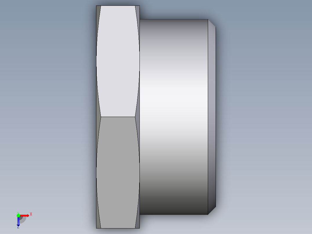 卡套式工业通用硬管接头EO_Blanking_plug_for_tube_ends_ROV28LCFX俯视图