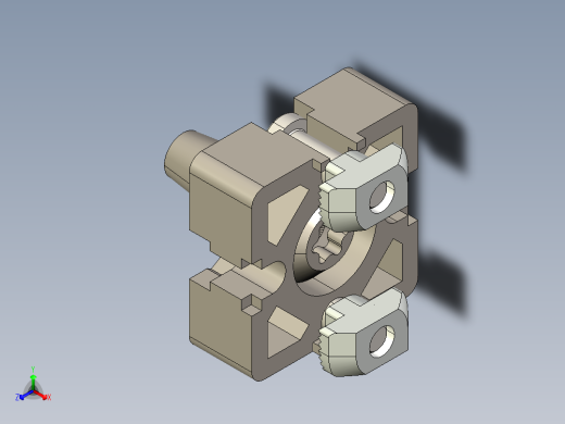 型材-BR 40X40 T-CONNECTOR KJN532195正等轴测缩略图