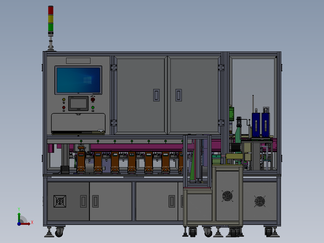 全自动18650电池分选机前视图