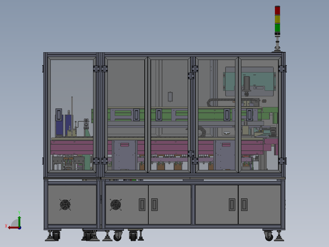 全自动18650电池分选机后视图