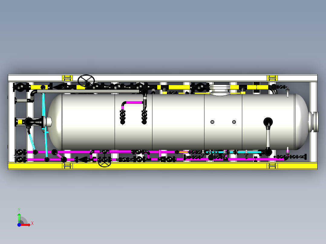三相分离器前视图