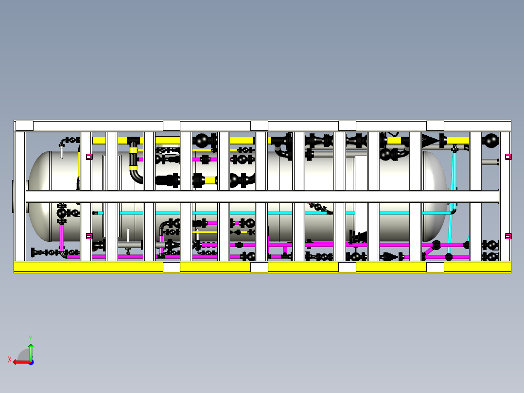 三相分离器后视图
