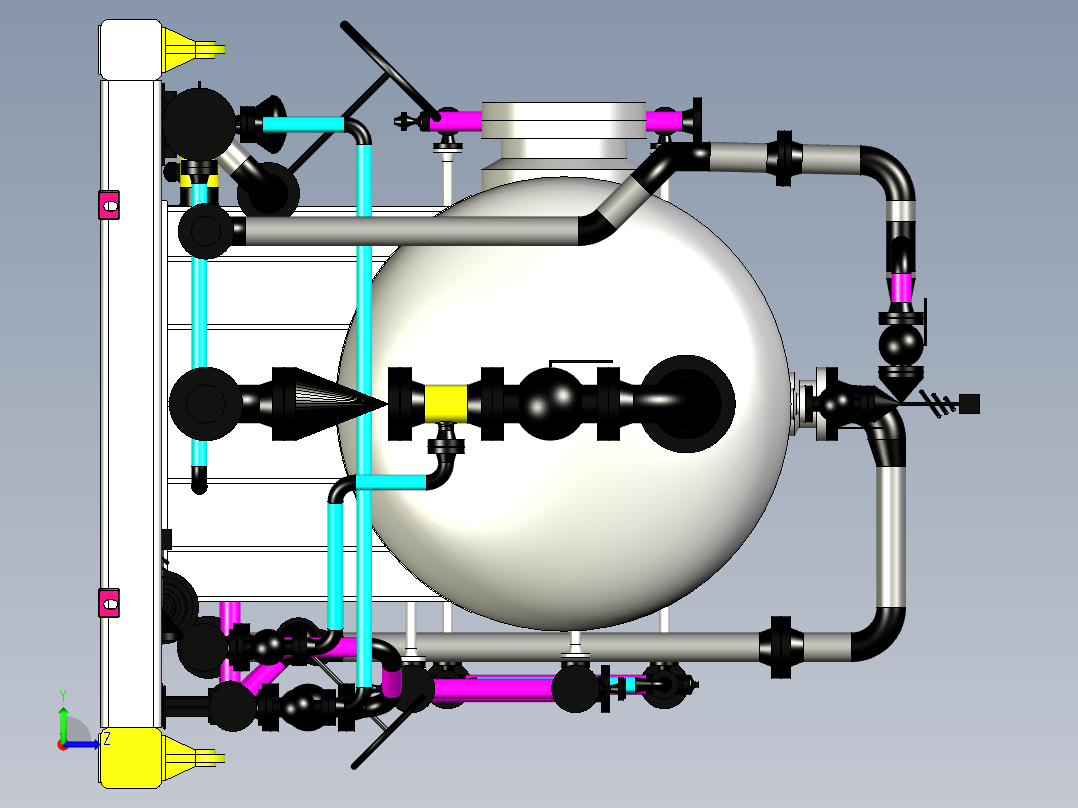 三相分离器左视图
