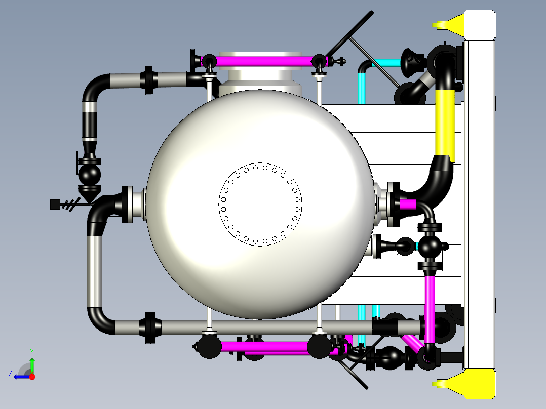 三相分离器右视图