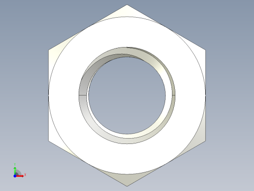 M8 x 1.25mm Thread HEX NUT.IGS前视缩略图