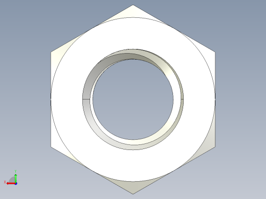 M8 x 1.25mm Thread HEX NUT.IGS后视缩略图