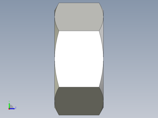 M8 x 1.25mm Thread HEX NUT.IGS左视缩略图