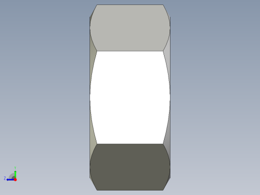 M8 x 1.25mm Thread HEX NUT.IGS右视缩略图