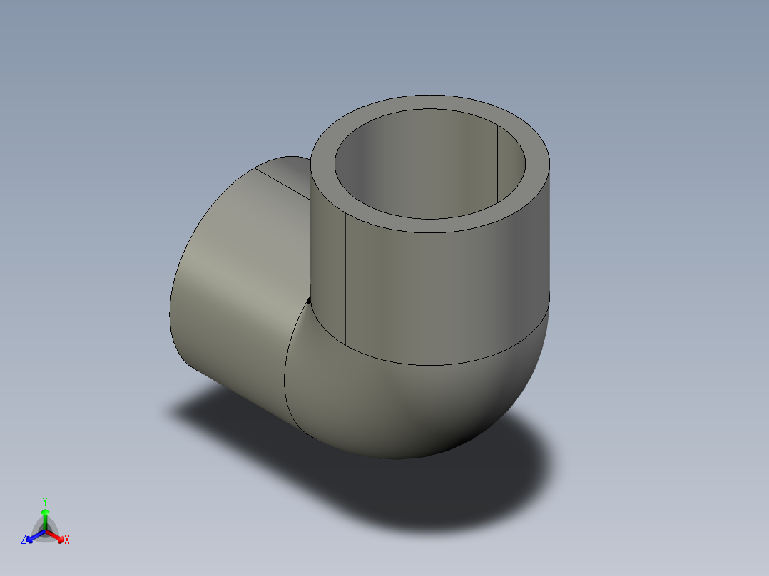 船舶管路系统SeaCor_90Elbow_SxS_37J106012_1.25in主视图