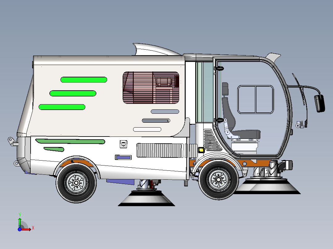 扫地车整套图纸前视图