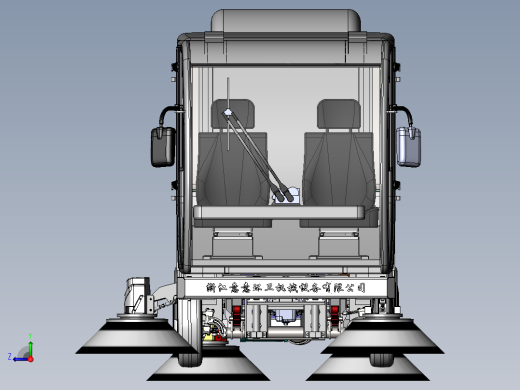 扫地车整套图纸右视缩略图