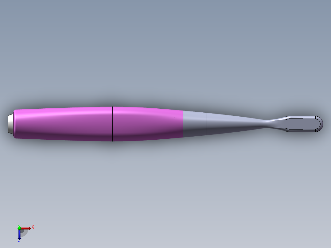 电动牙刷俯视图