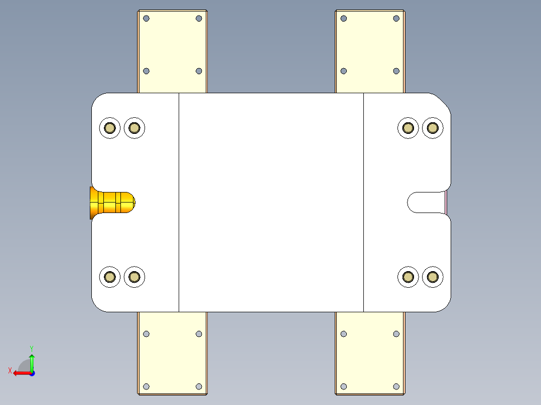 X8-CNC6笔记本CNC工装夹具三维模型后视图