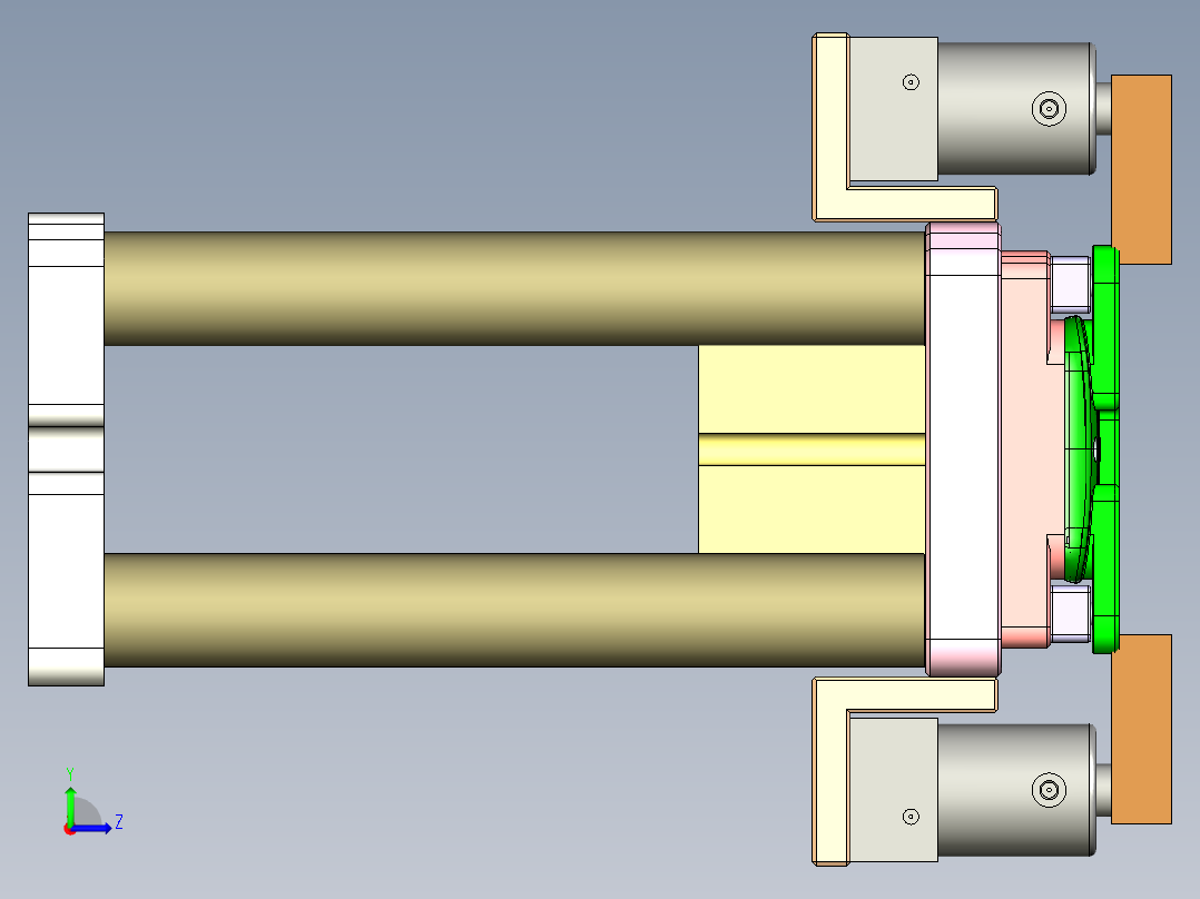 X8-CNC6笔记本CNC工装夹具三维模型左视图