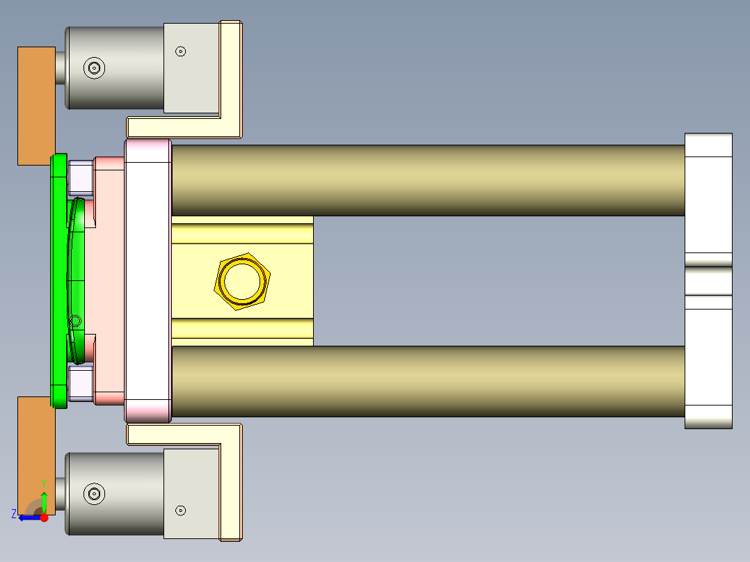 X8-CNC6笔记本CNC工装夹具三维模型右视图