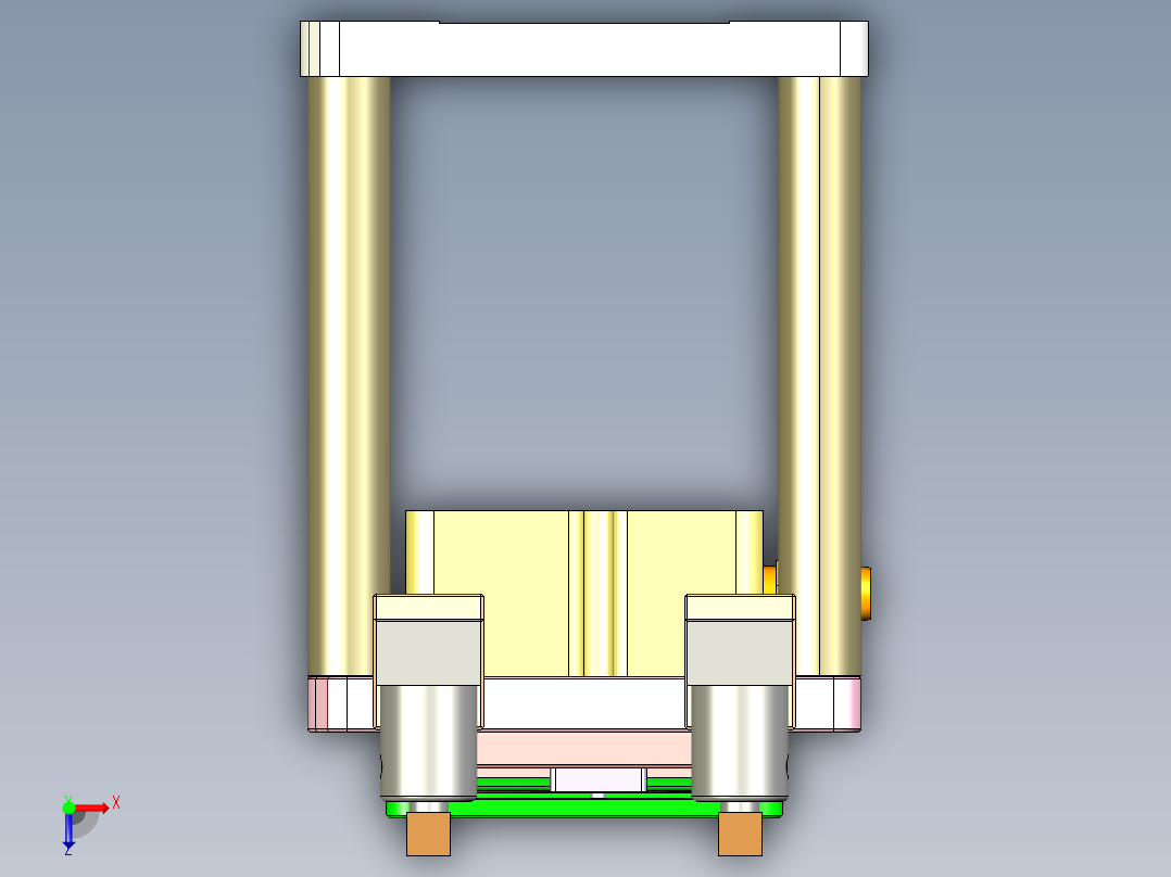 X8-CNC6笔记本CNC工装夹具三维模型俯视图