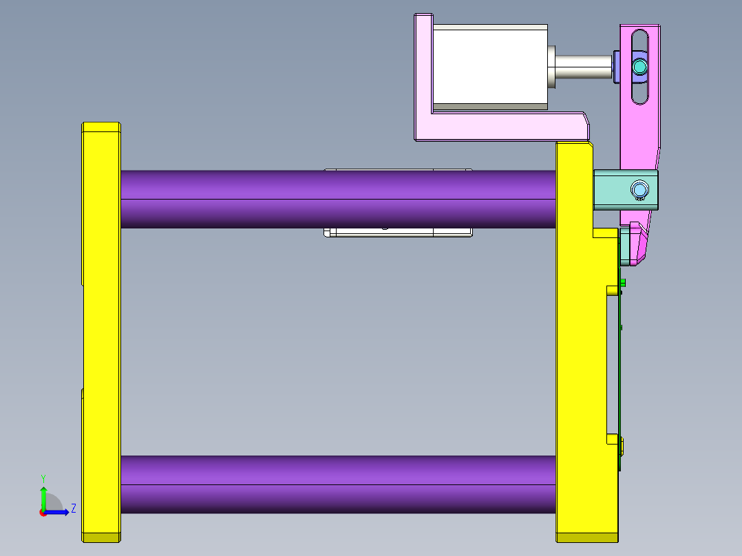 AM6-KB-笔记本CNC工装夹具三维模型CNC1左视图