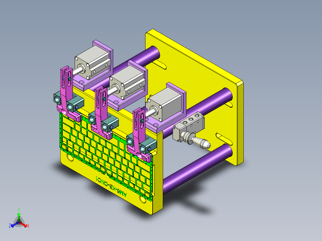 AM6-KB-笔记本CNC工装夹具三维模型CNC1正等轴测图