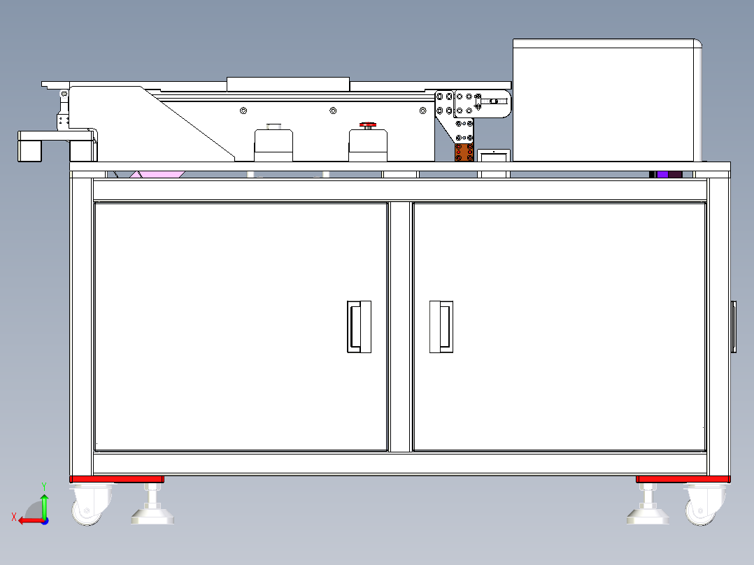 带流水线式升降机_step后视图