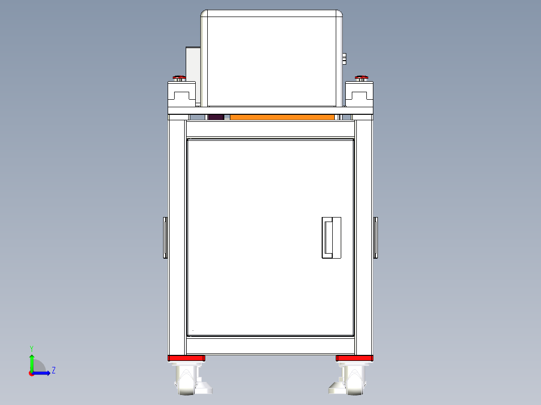 带流水线式升降机_step左视图