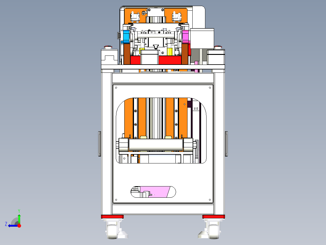 带流水线式升降机_step右视图