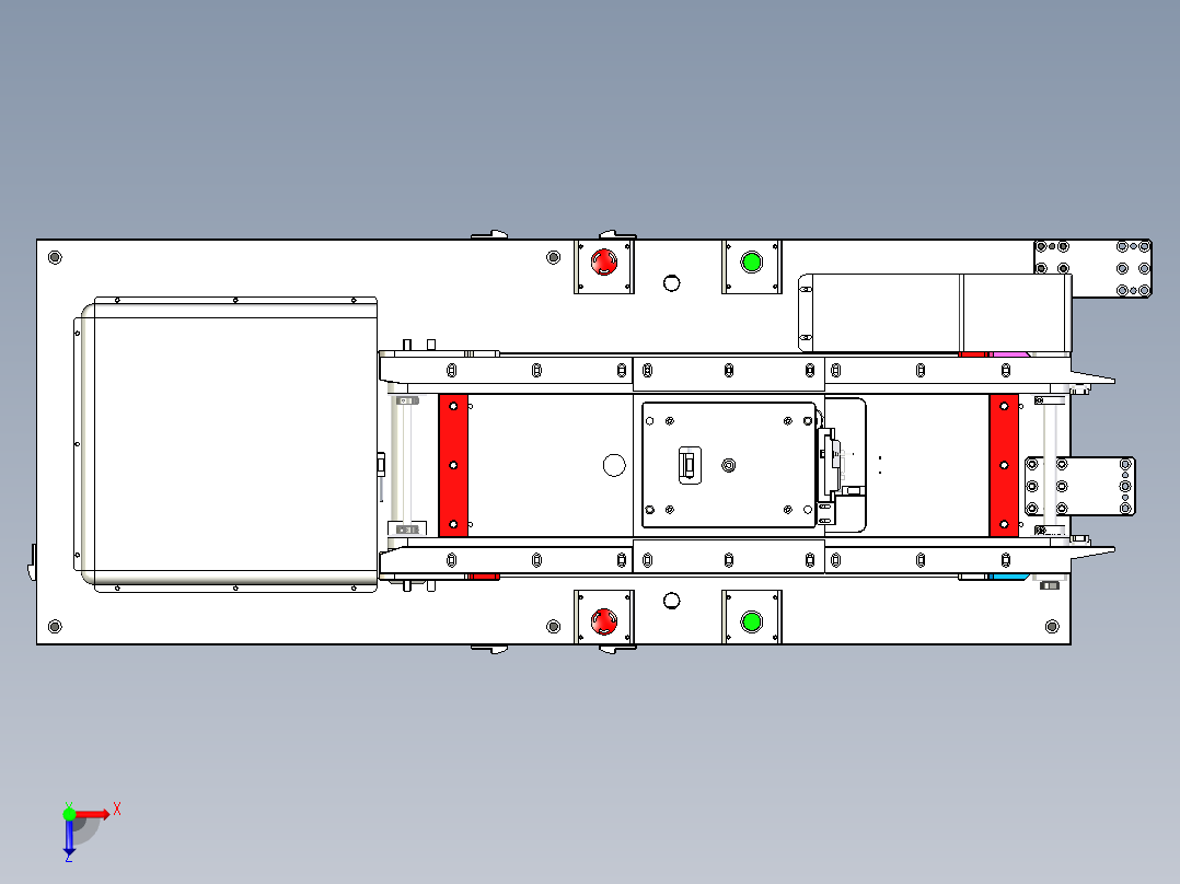 带流水线式升降机_step俯视图