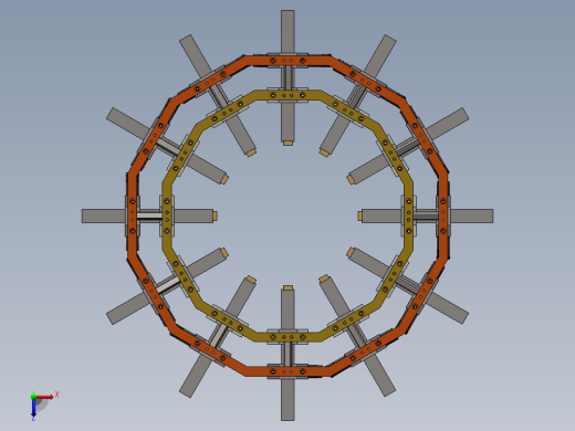 环形伸缩张紧机构设计sw18可编辑俯视缩略图