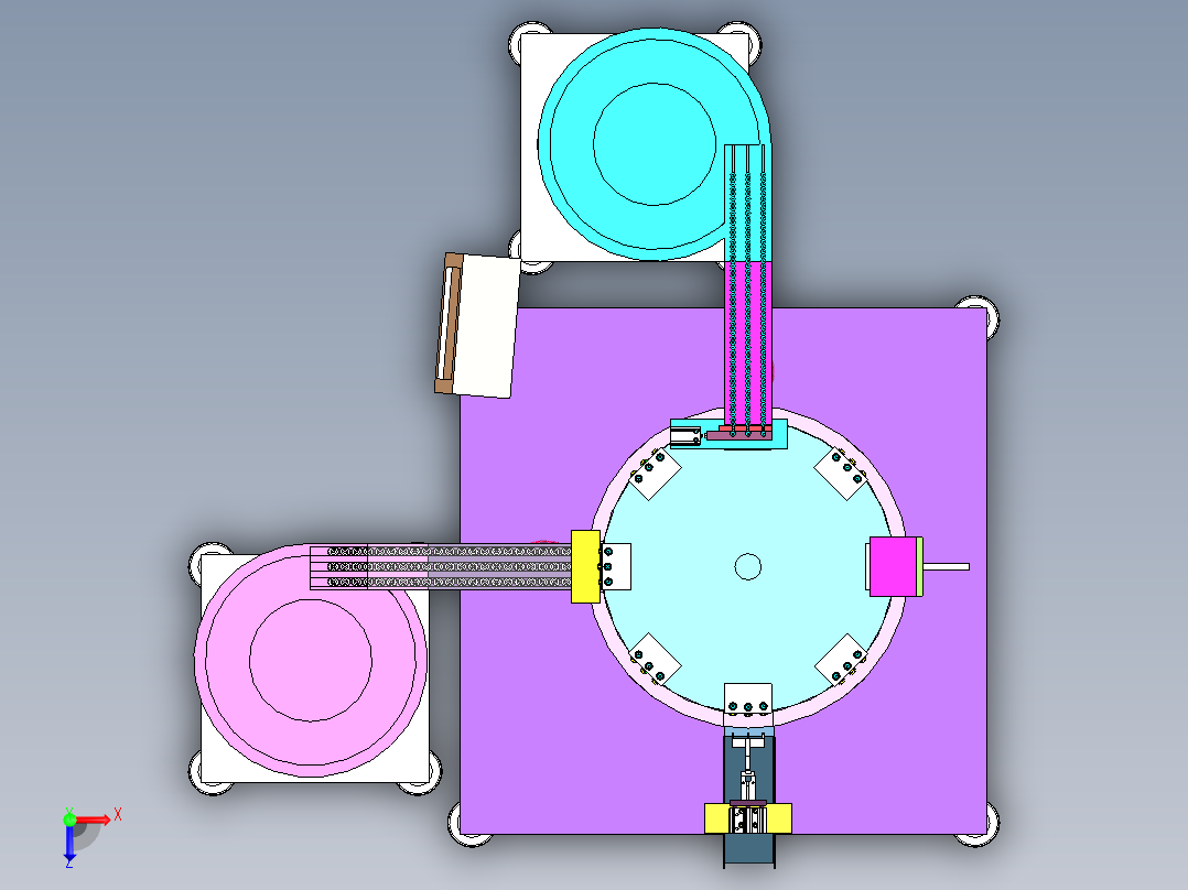 塑件自动压螺丝设备sw21可编辑俯视图