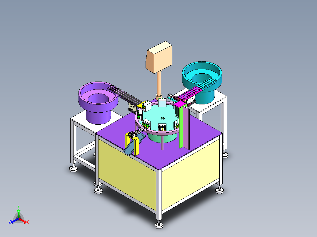 塑件自动压螺丝设备sw21可编辑正等轴测图