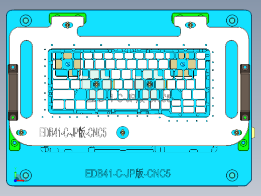 EDB41-C笔记本CNC工装夹具三维模型-JP版-CNC5-181129前视缩略图