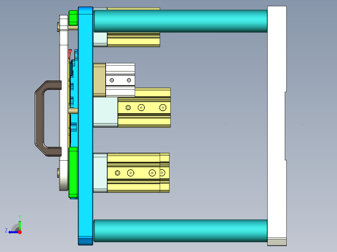 EDB41-C笔记本CNC工装夹具三维模型-JP版-CNC5-181129右视图